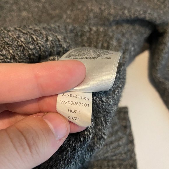 Athleta Women XS Vital V Neck Tunic Sweater Pullover Gray Stretch Wool Cashmere - Picture 7 of 10